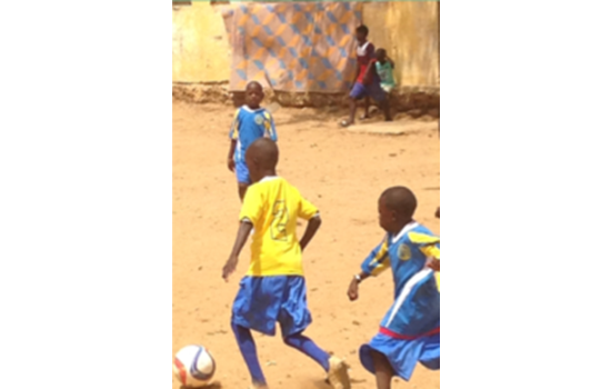 Senegal Students Playing in Donated Uniforms